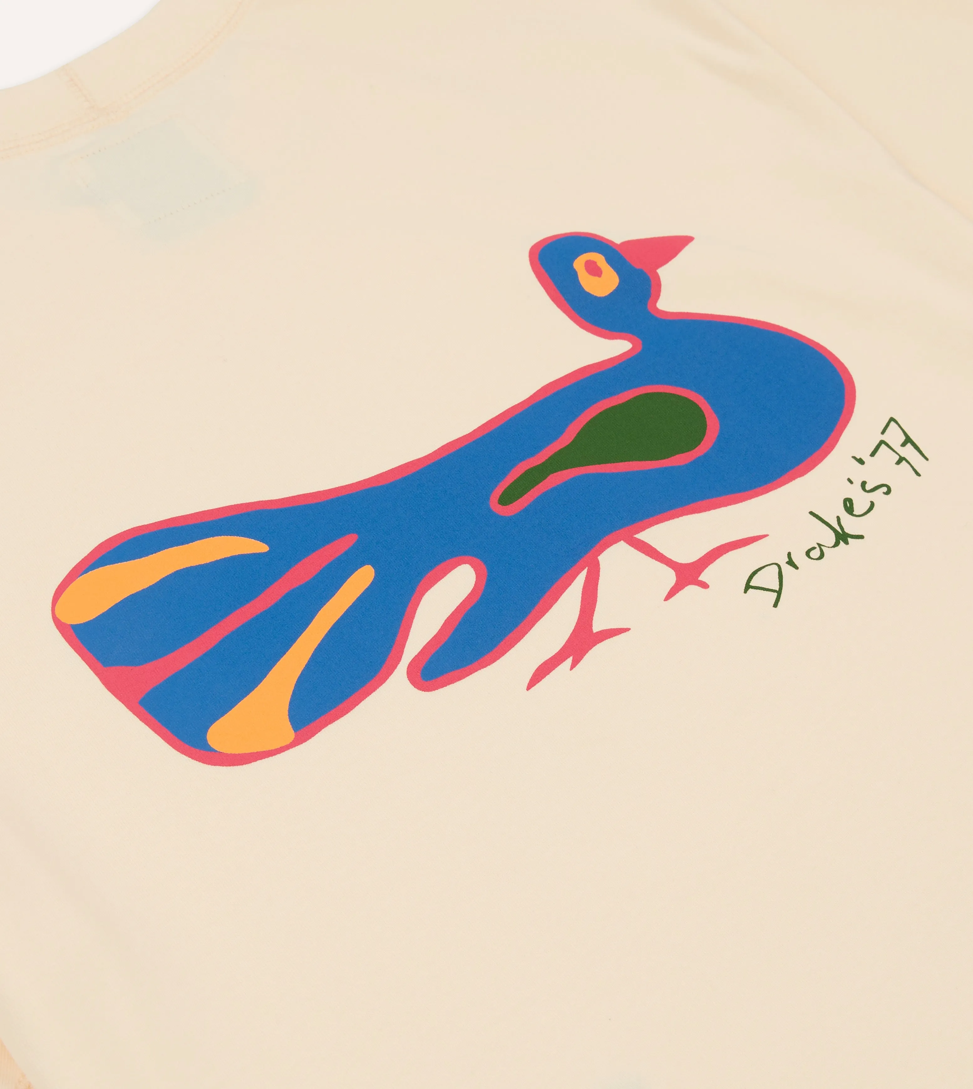 Antique White Peacock Print Short-Sleeve Hiking T-Shirt