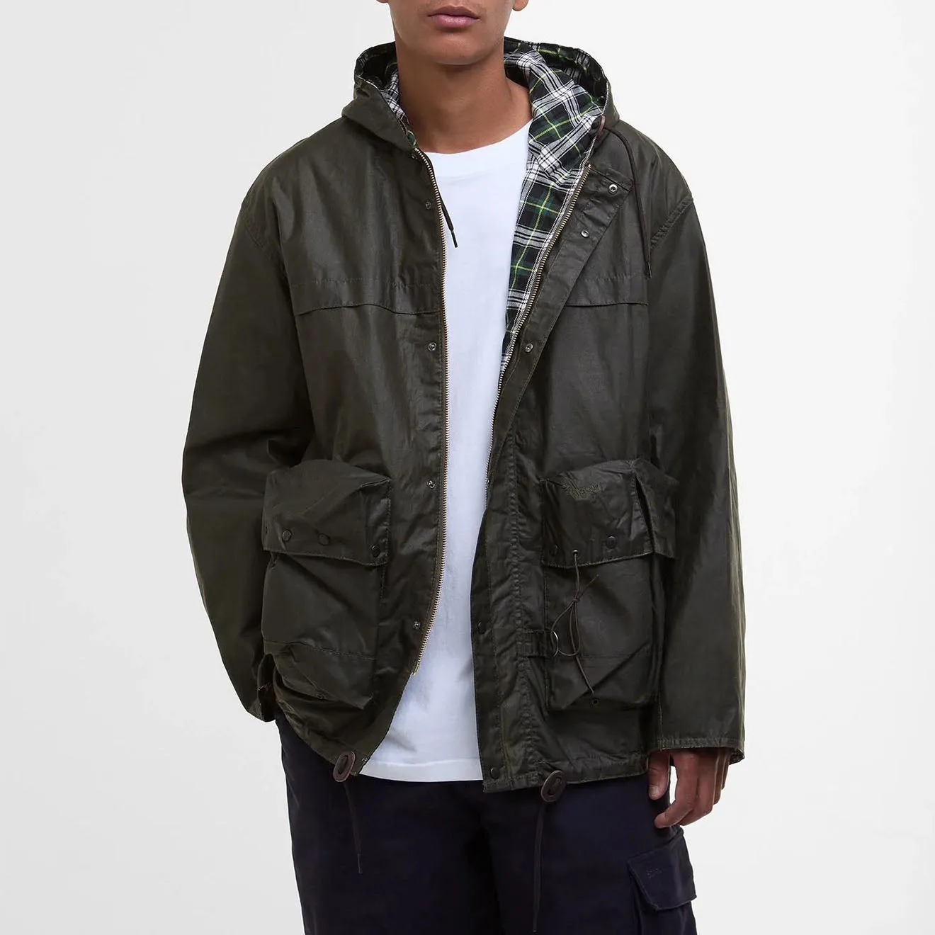 Barbour Modified Durham Wax Jacket Archive Olive