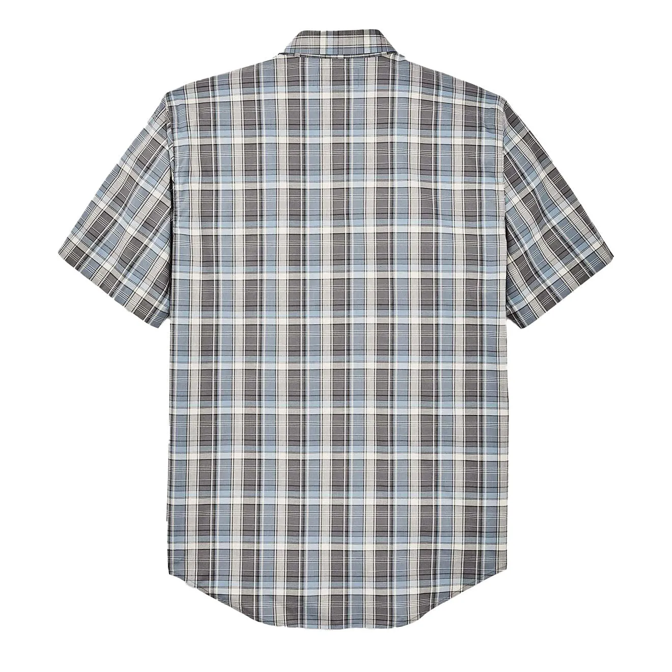 Filson Twin Lakes Short Sleeve Sport Shirt Gray / Blue / Cream