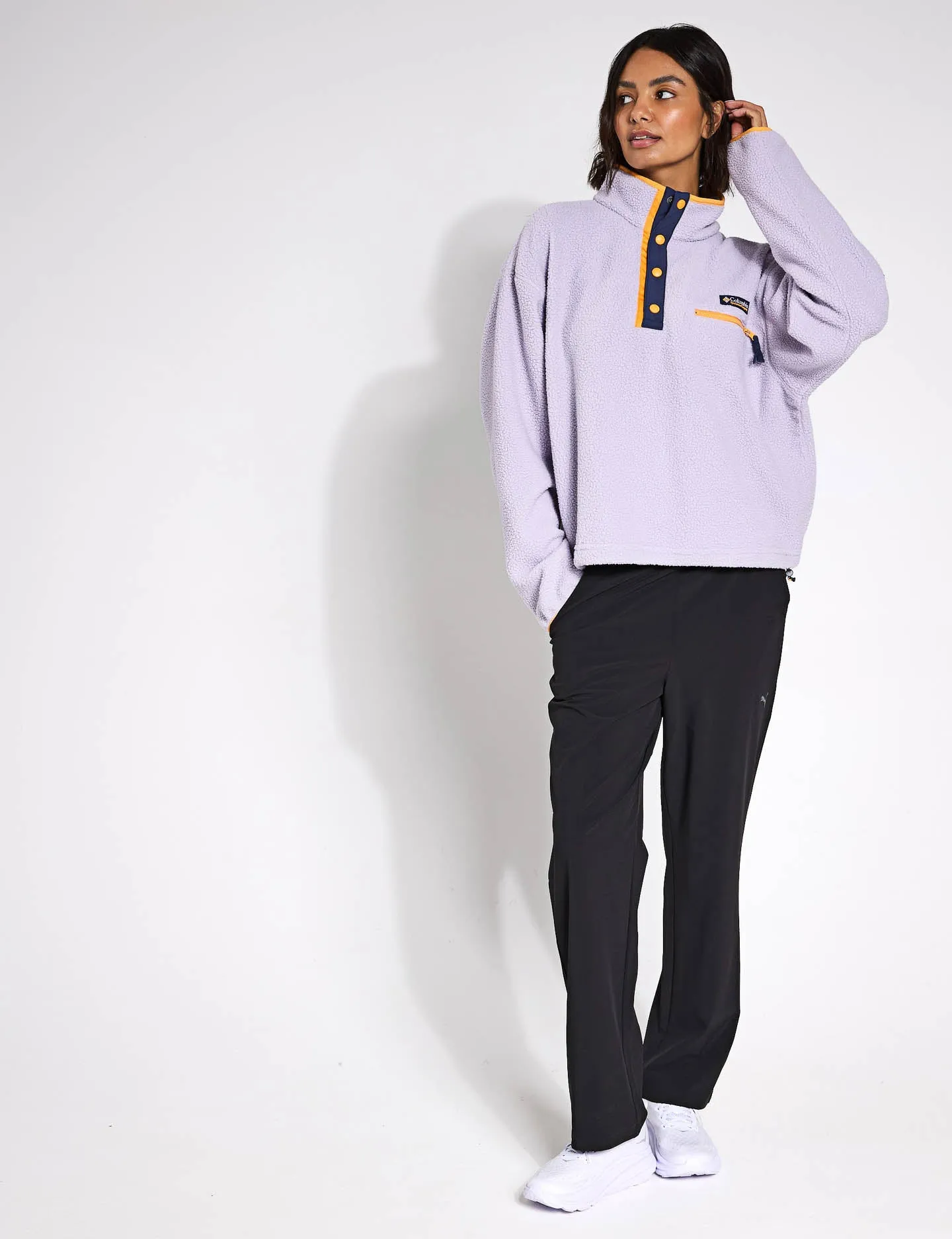 Helvetia II Cropped Sherpa Half Snap Fleece - Lavender Pearl