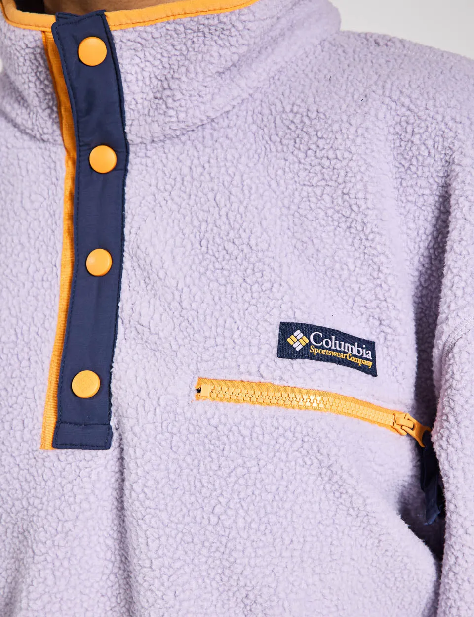 Helvetia II Cropped Sherpa Half Snap Fleece - Lavender Pearl