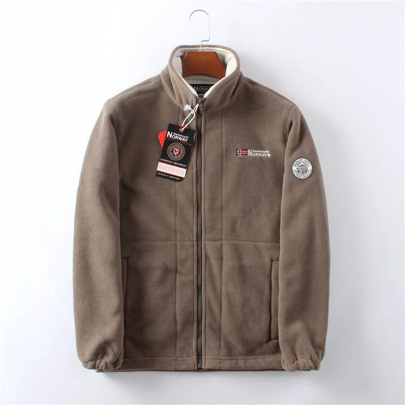 Norway Men's Thickened Double-Sided Polar Fleece Jacket