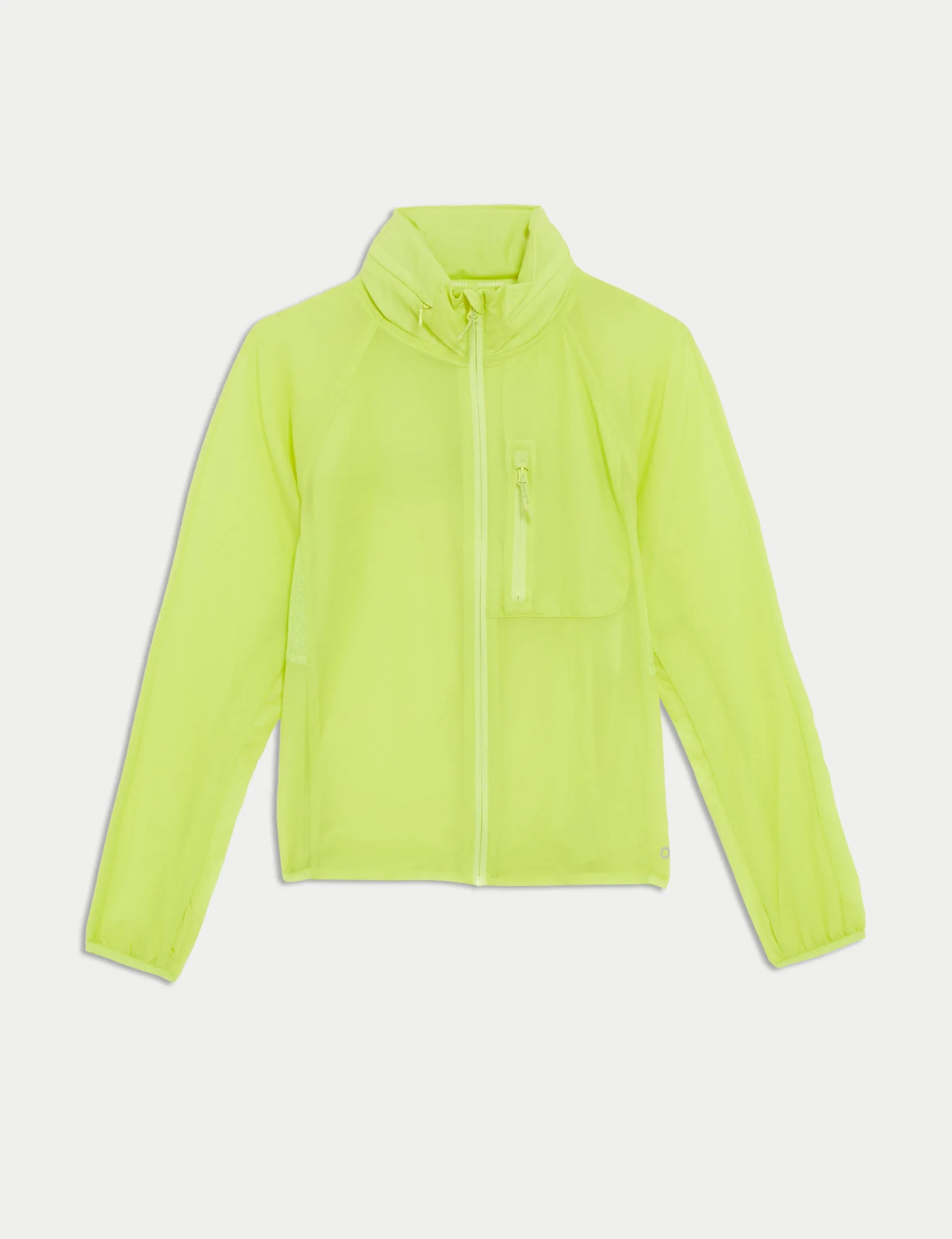 Stormwear Hooded Zip Up Running Jacket - Limeade
