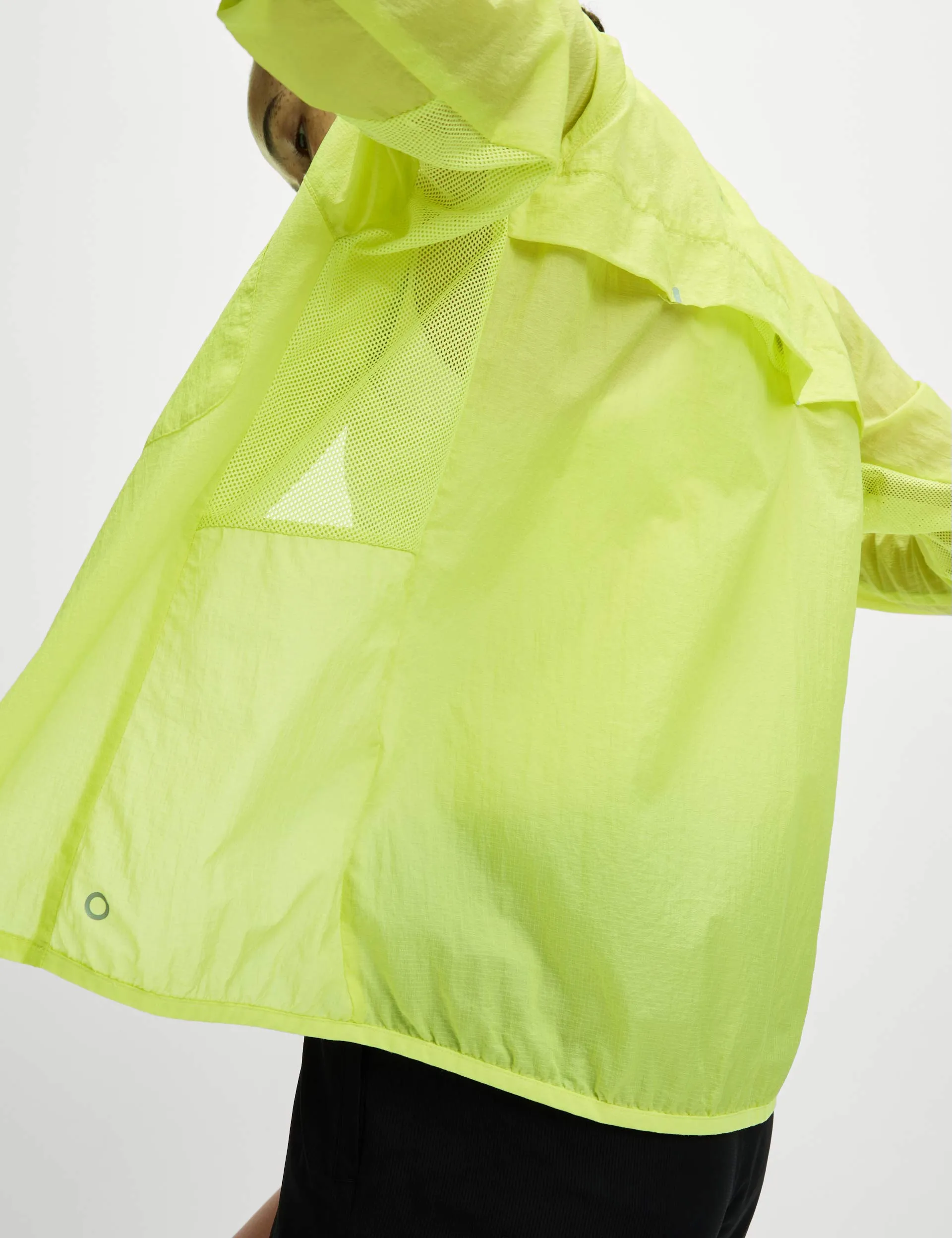 Stormwear Hooded Zip Up Running Jacket - Limeade