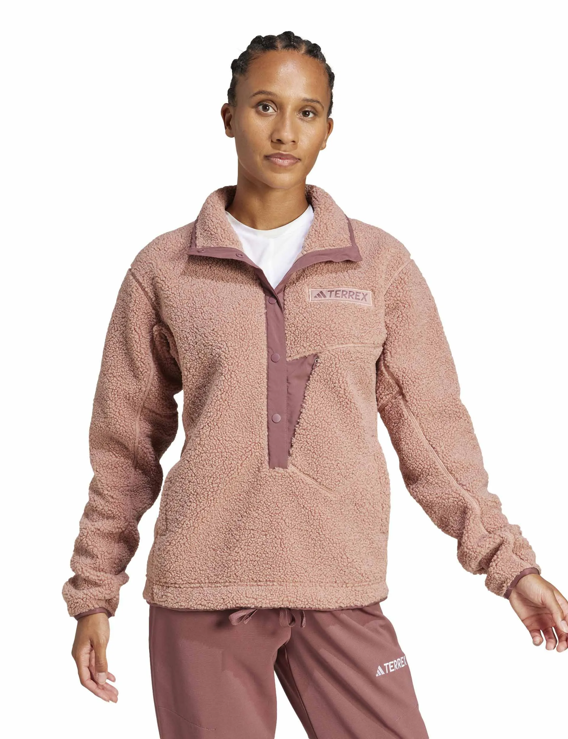 Terrex Xploric High Pile Fleece Pullover Sweatshirt - Warm Clay