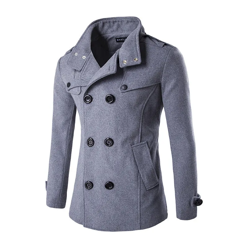 West Louis™ England Business Double Breasted Trench Coat