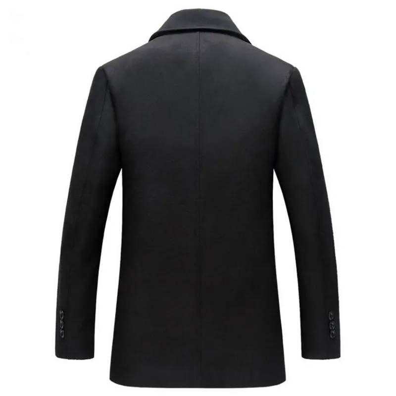West Louis™ Slim Long Section Business Overcoat