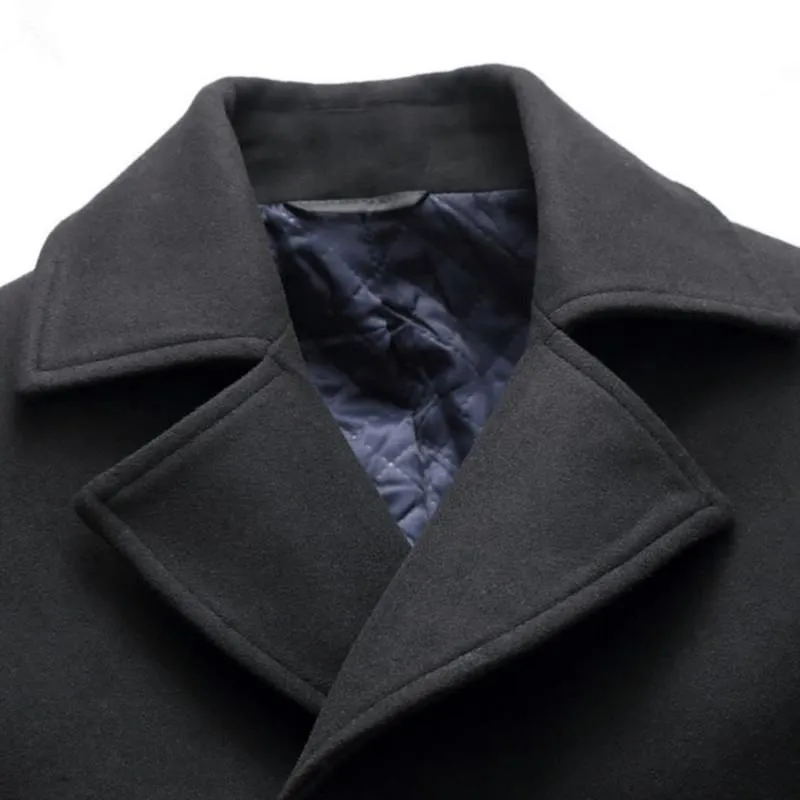 West Louis™ Slim Long Section Business Overcoat