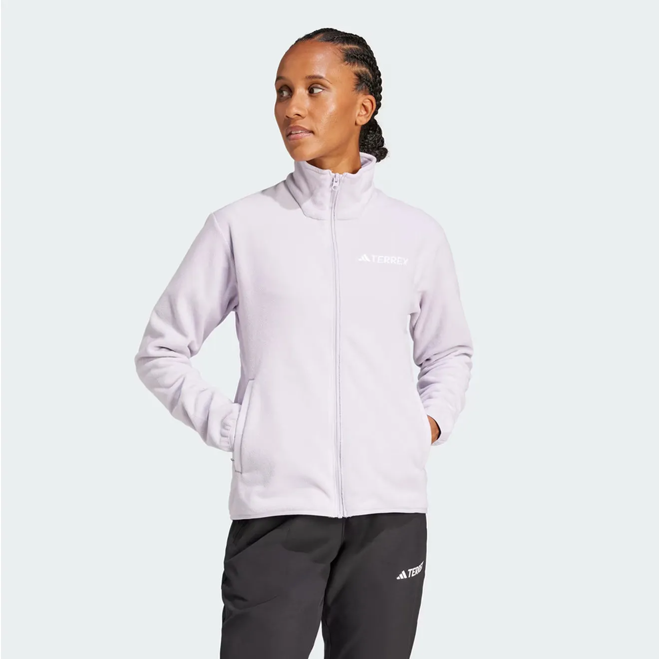 Adidas Terrex Womens Multi Essentials Full-Zip Fleece Jacket Sildaw