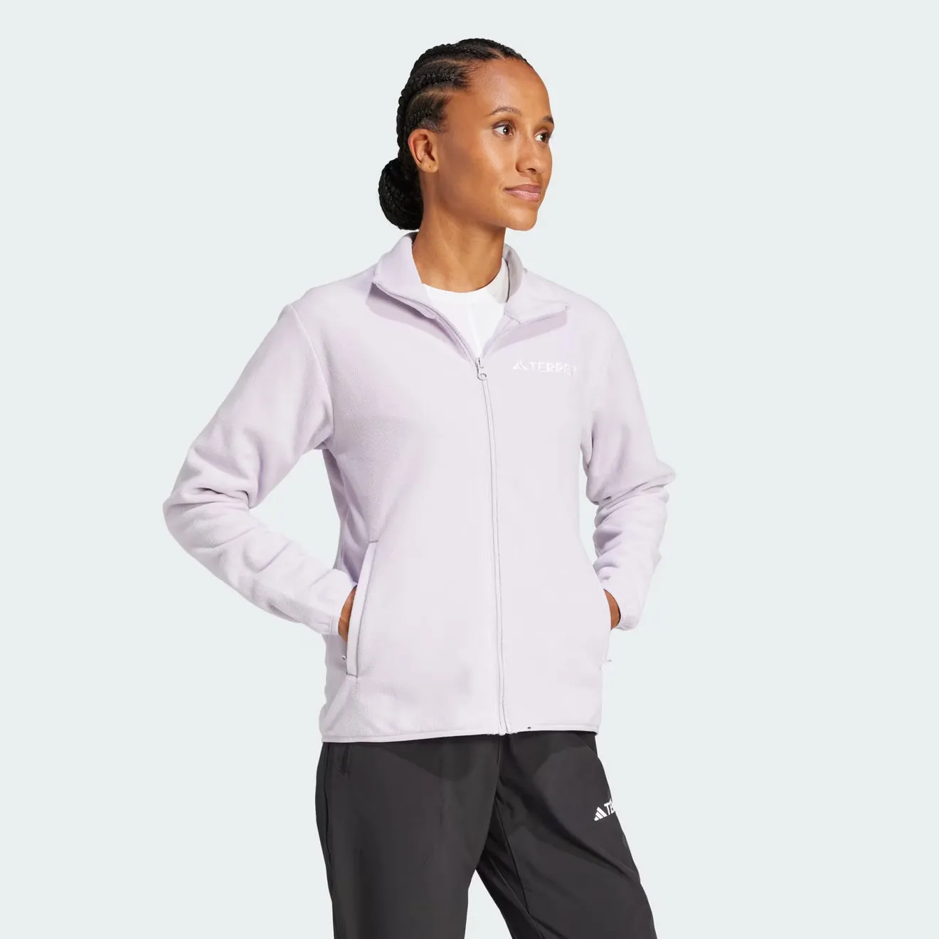 Adidas Terrex Womens Multi Essentials Full-Zip Fleece Jacket Sildaw