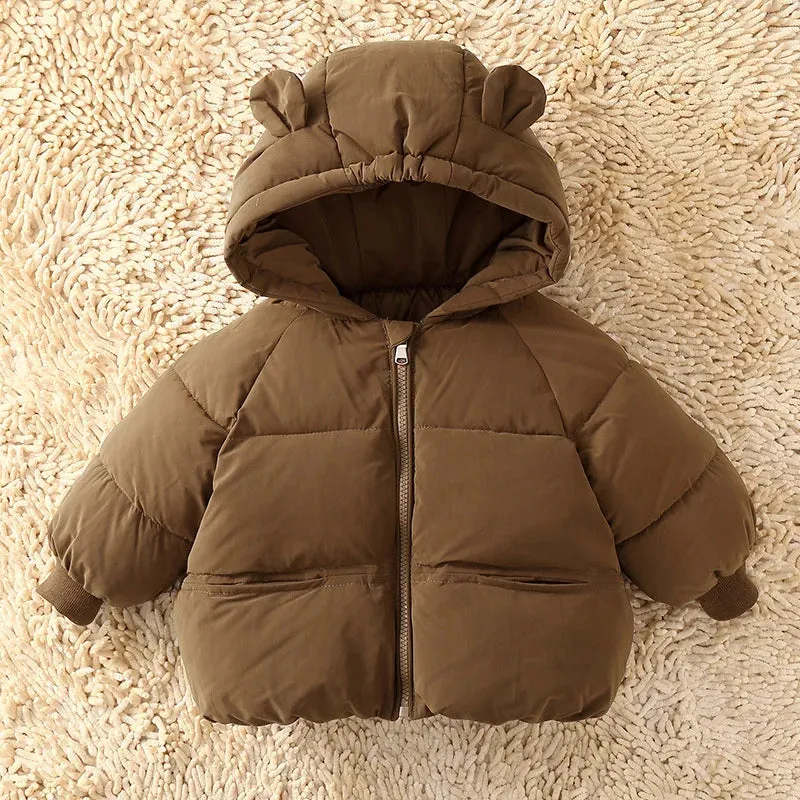 Baby Coat, Winter Down Jacket, Hooded Cotton Parkas for Kids