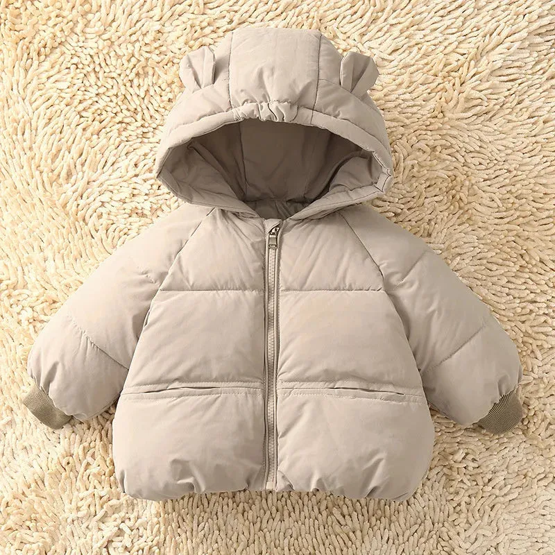 Baby Coat, Winter Down Jacket, Hooded Cotton Parkas for Kids