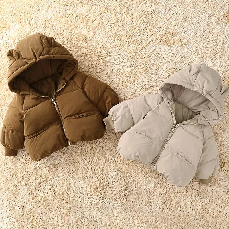 Baby Coat, Winter Down Jacket, Hooded Cotton Parkas for Kids
