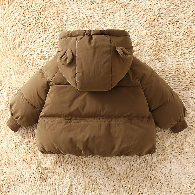 Baby Coat, Winter Down Jacket, Hooded Cotton Parkas for Kids