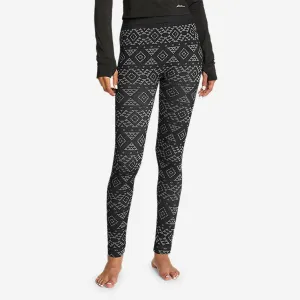Eddie Bauer Women's Seamless Baselayer Hiking Leggings - Black/White Eddie Bauer