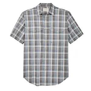 Filson Twin Lakes Short Sleeve Sport Shirt Gray / Blue / Cream
