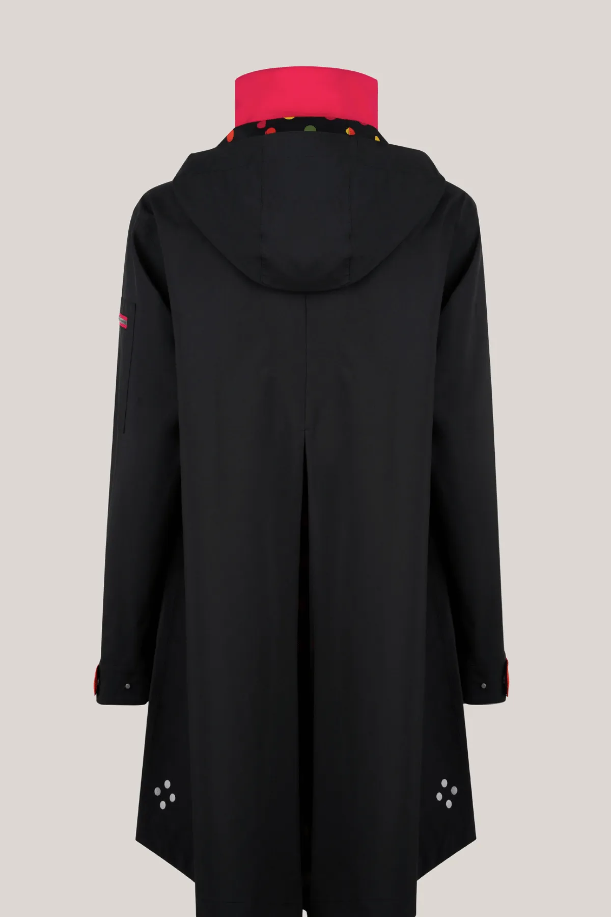 HAILEY Bright A-Line Raincoat with Reflective Colorful Detailing