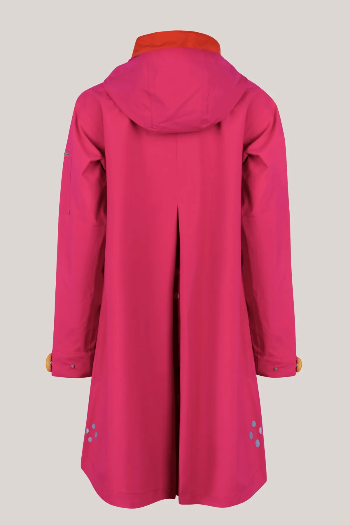 HAILEY Bright A-Line Raincoat with Reflective Colorful Detailing