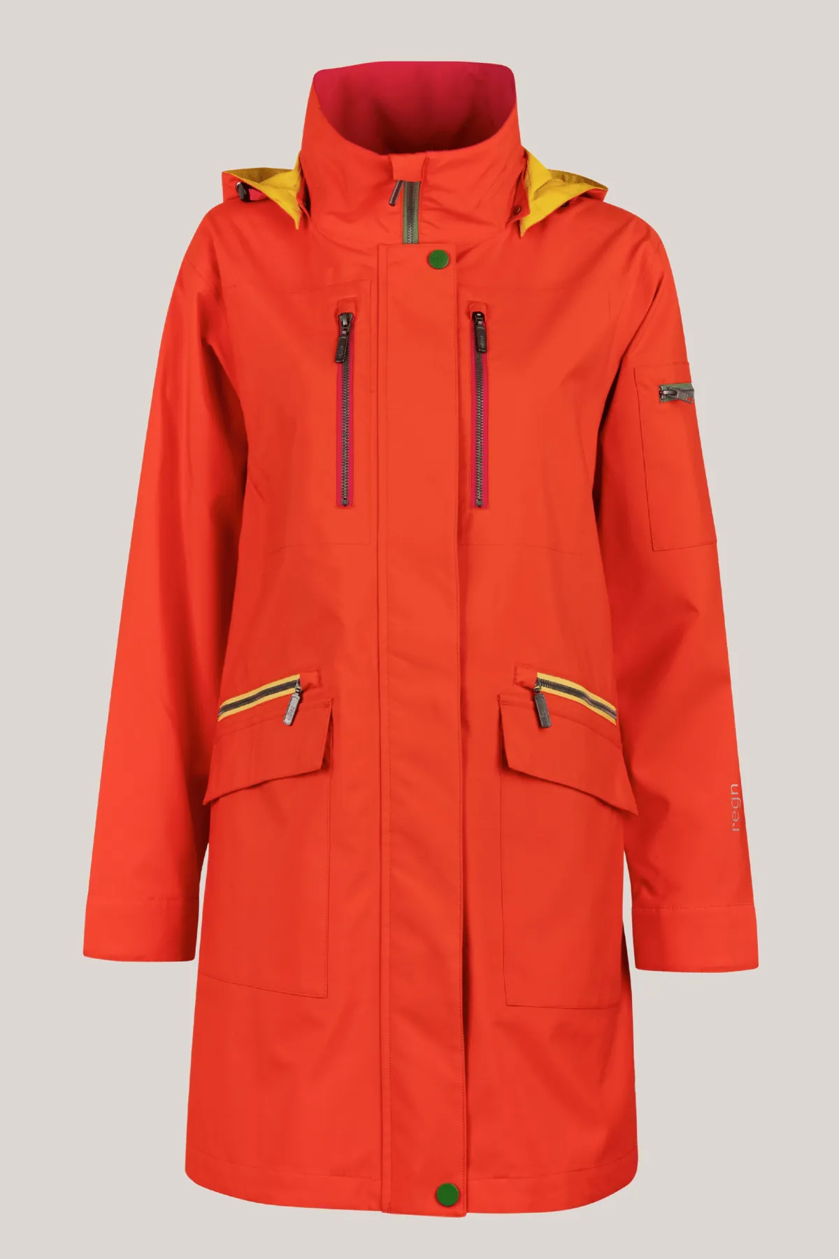 HALLIE Raincoat with Taped Seams, Detachable Hood & Zip Pockets