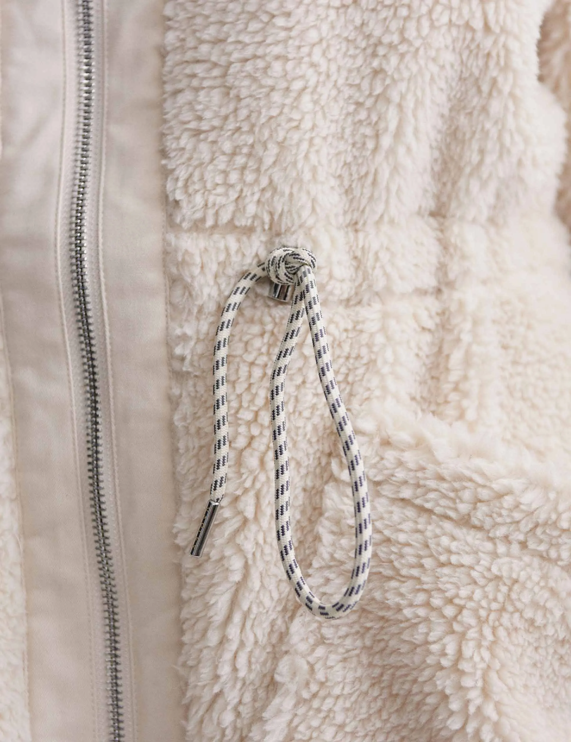 Logan Sherpa Coat - Sandshell