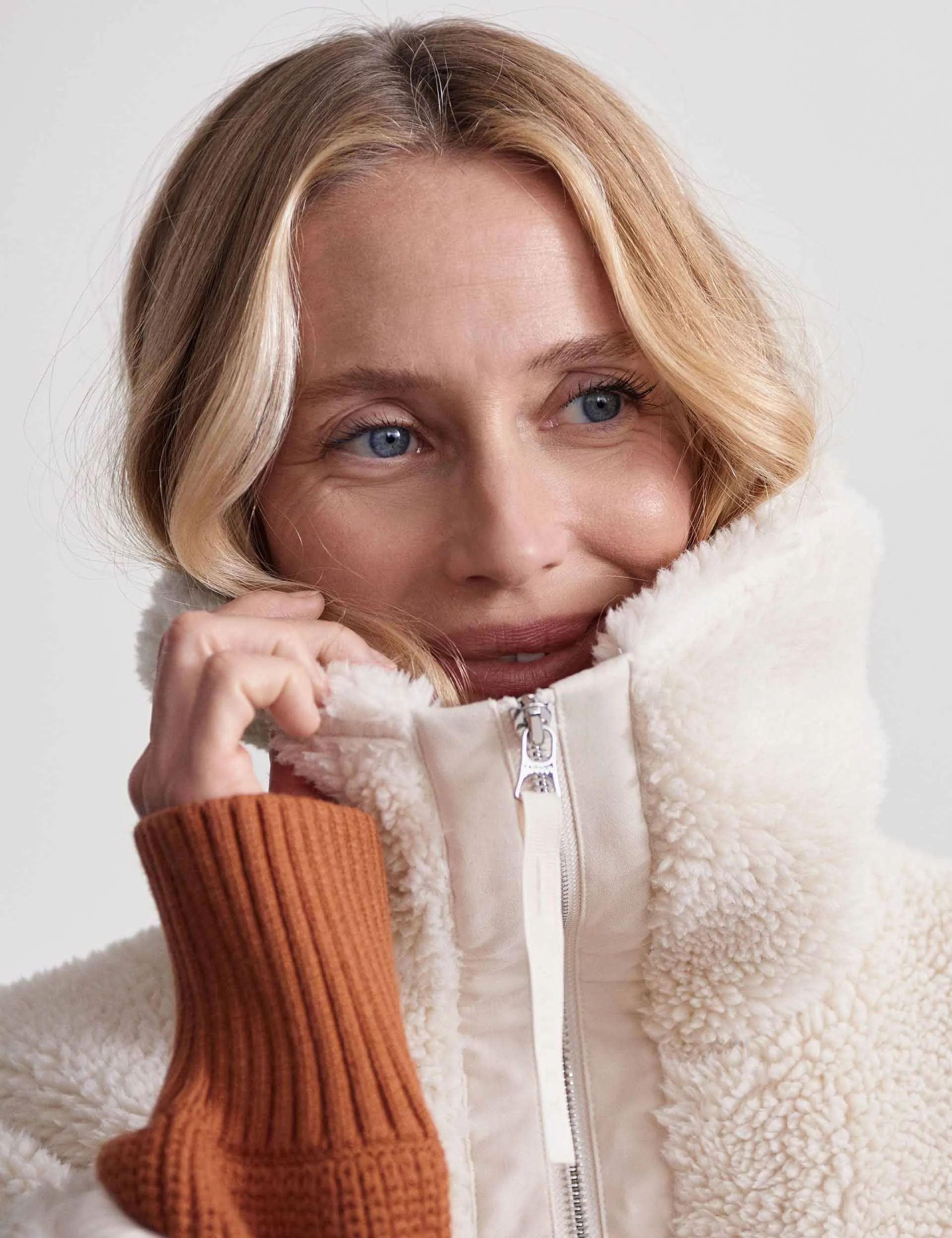 Logan Sherpa Coat - Sandshell