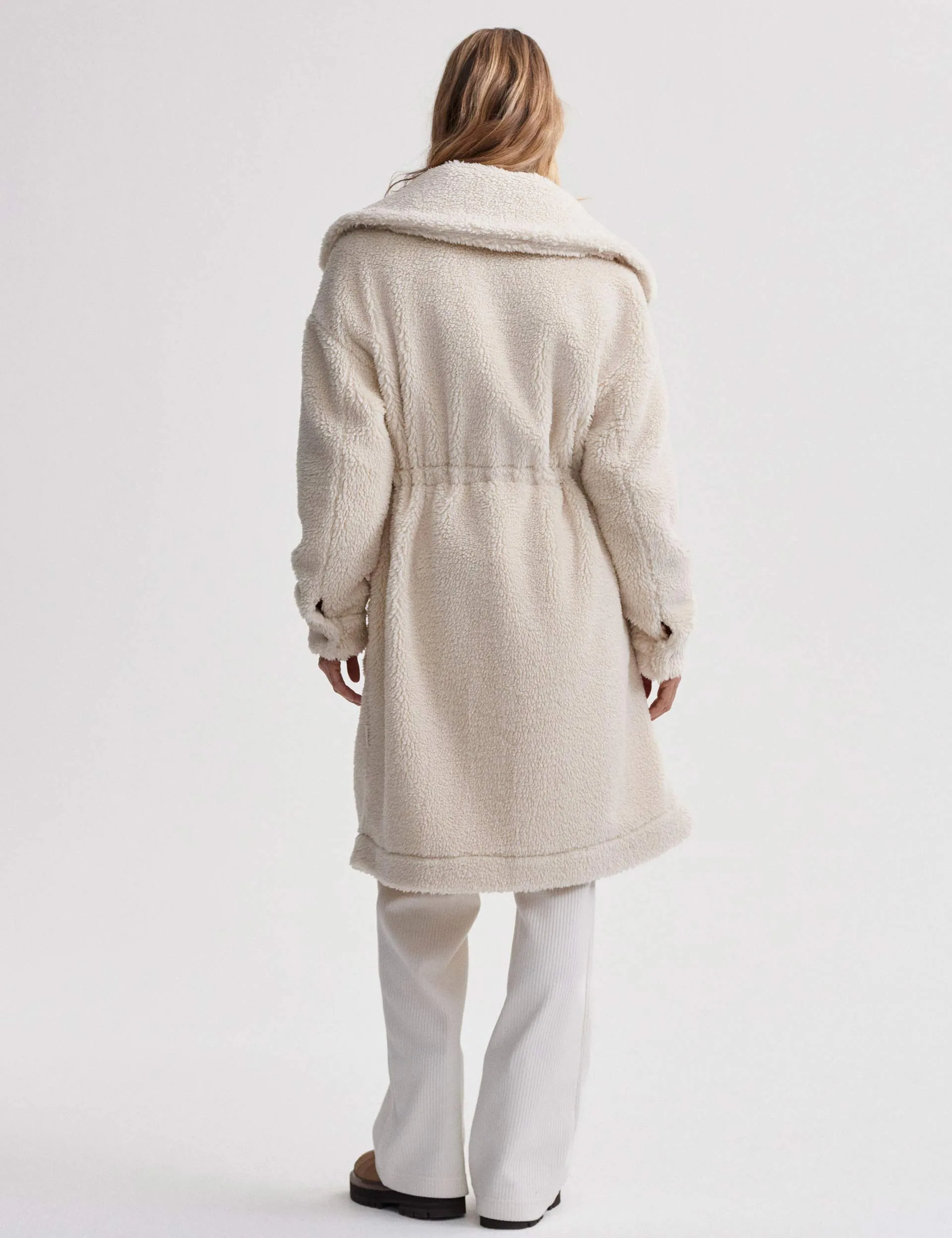 Logan Sherpa Coat - Sandshell