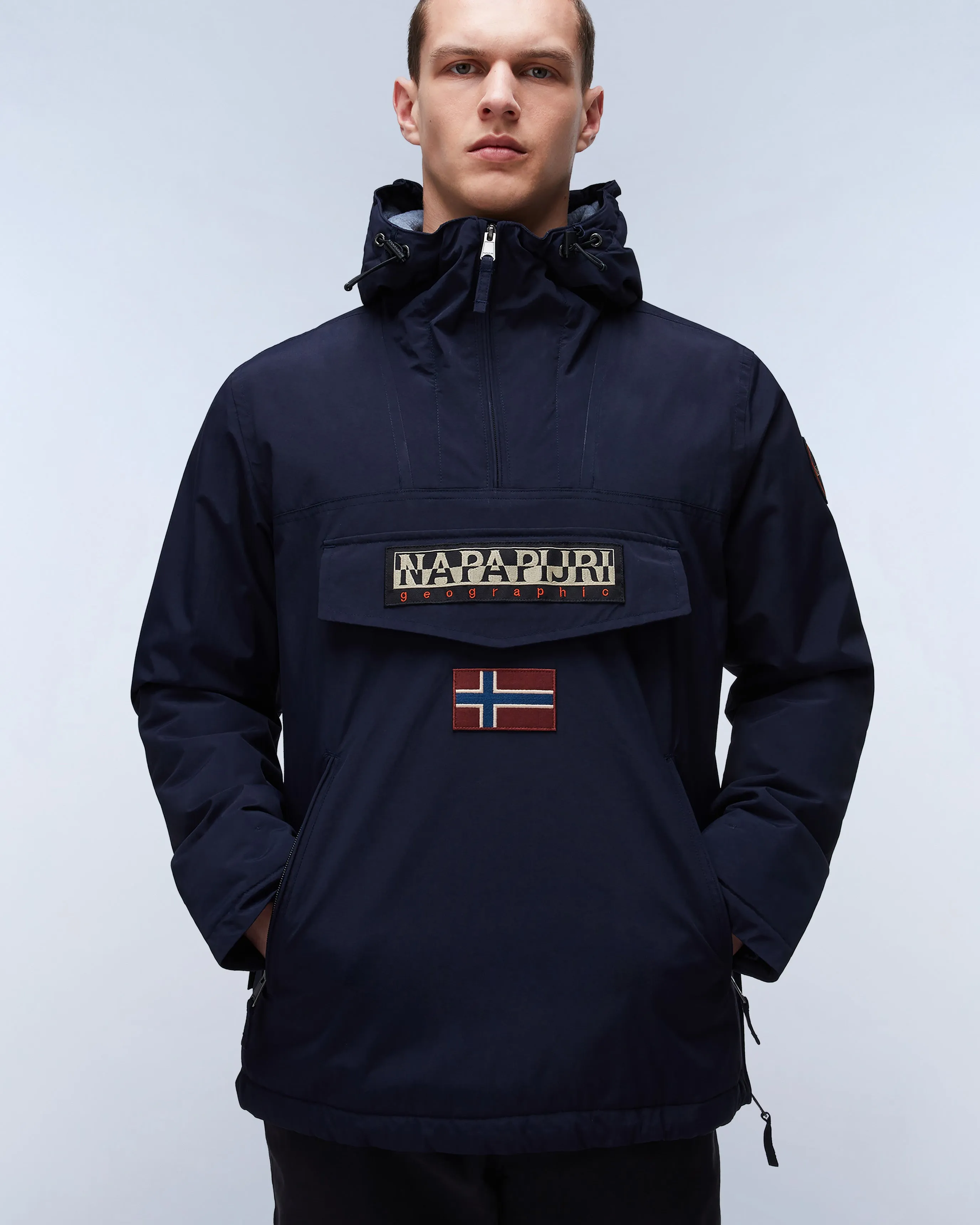 Napapijri Rainforest Pocket 2 Winter Anorak Jacket - Blue Marine