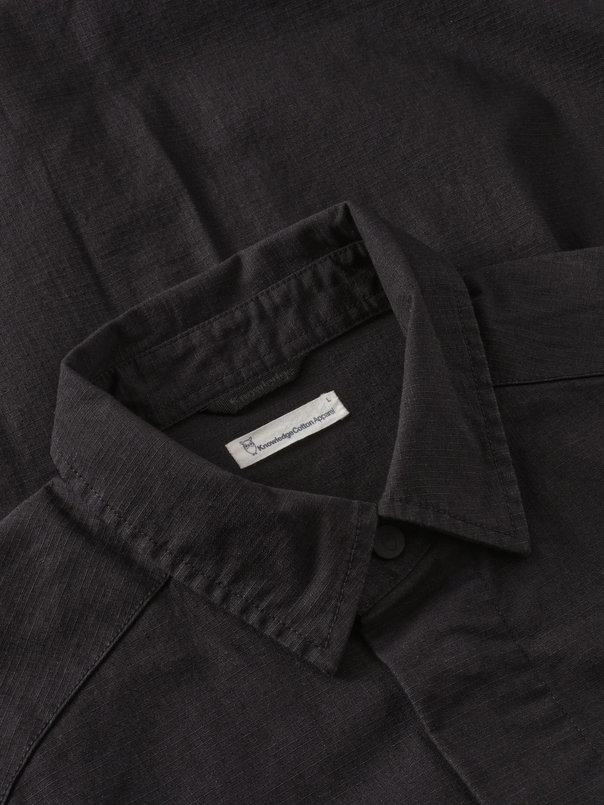 Ripstop overshirt - GOTS/Vegan - Black Jet