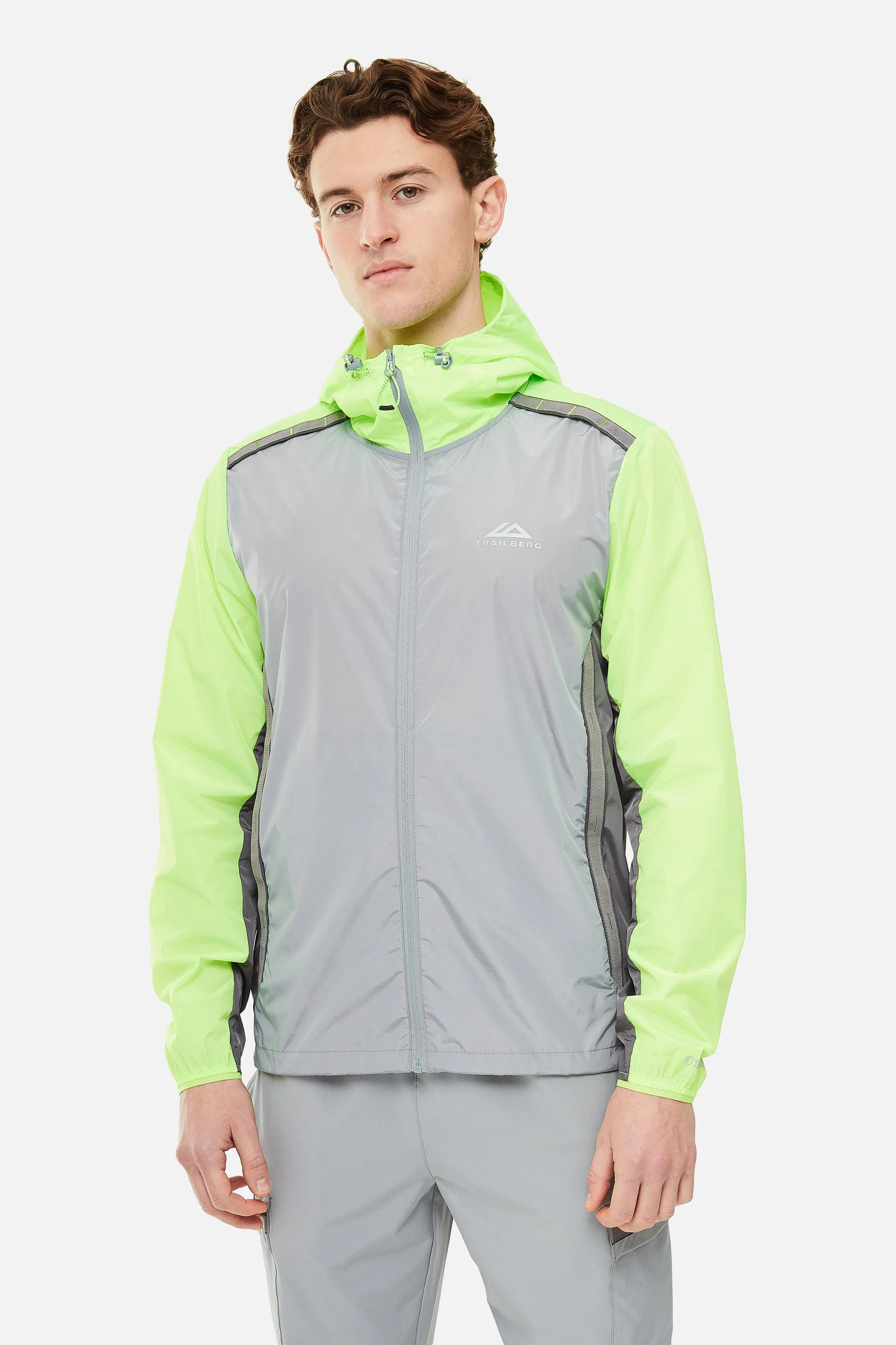 Trailberg Triathlon Windbreaker - Monument / Neon Lime
