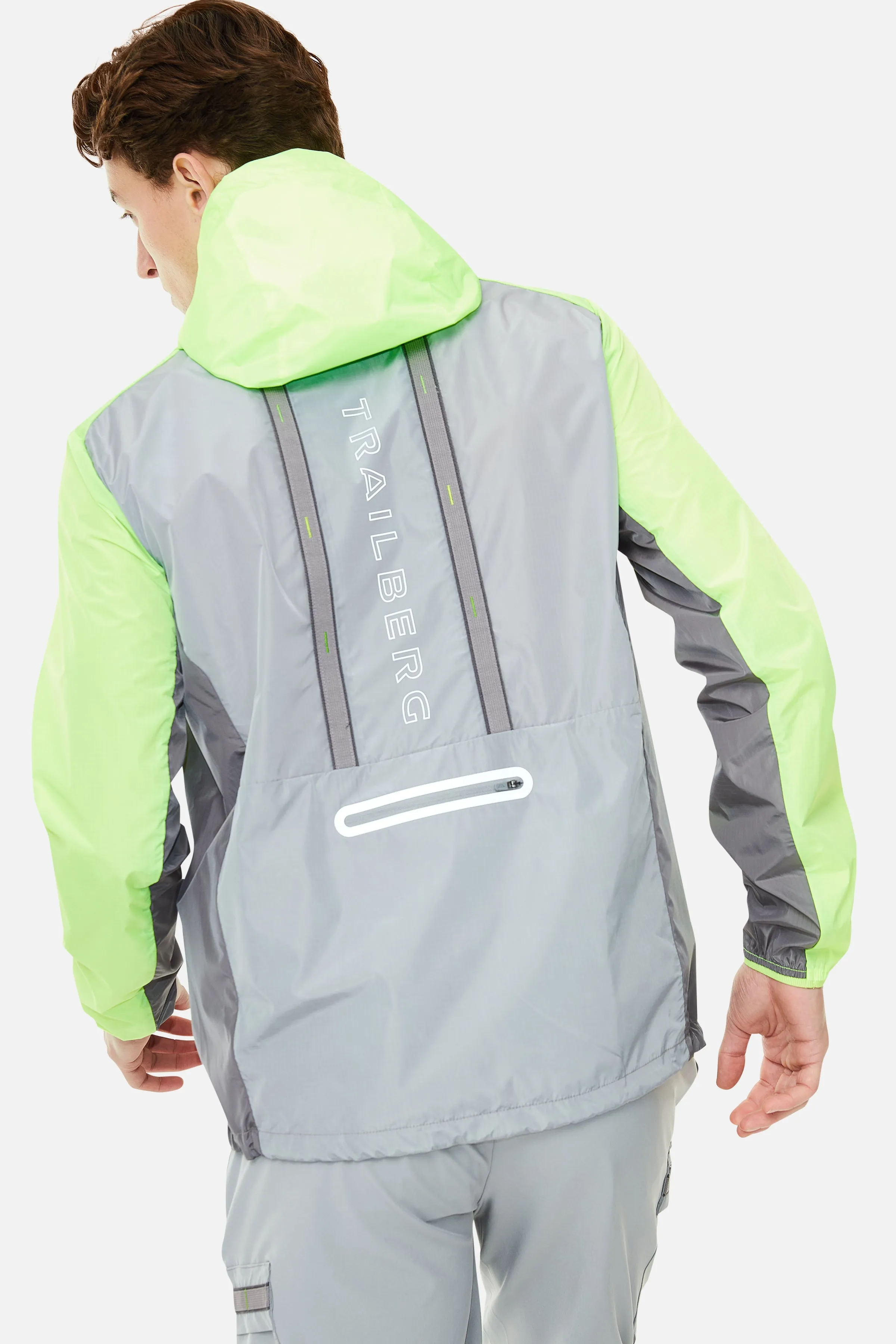 Trailberg Triathlon Windbreaker - Monument / Neon Lime