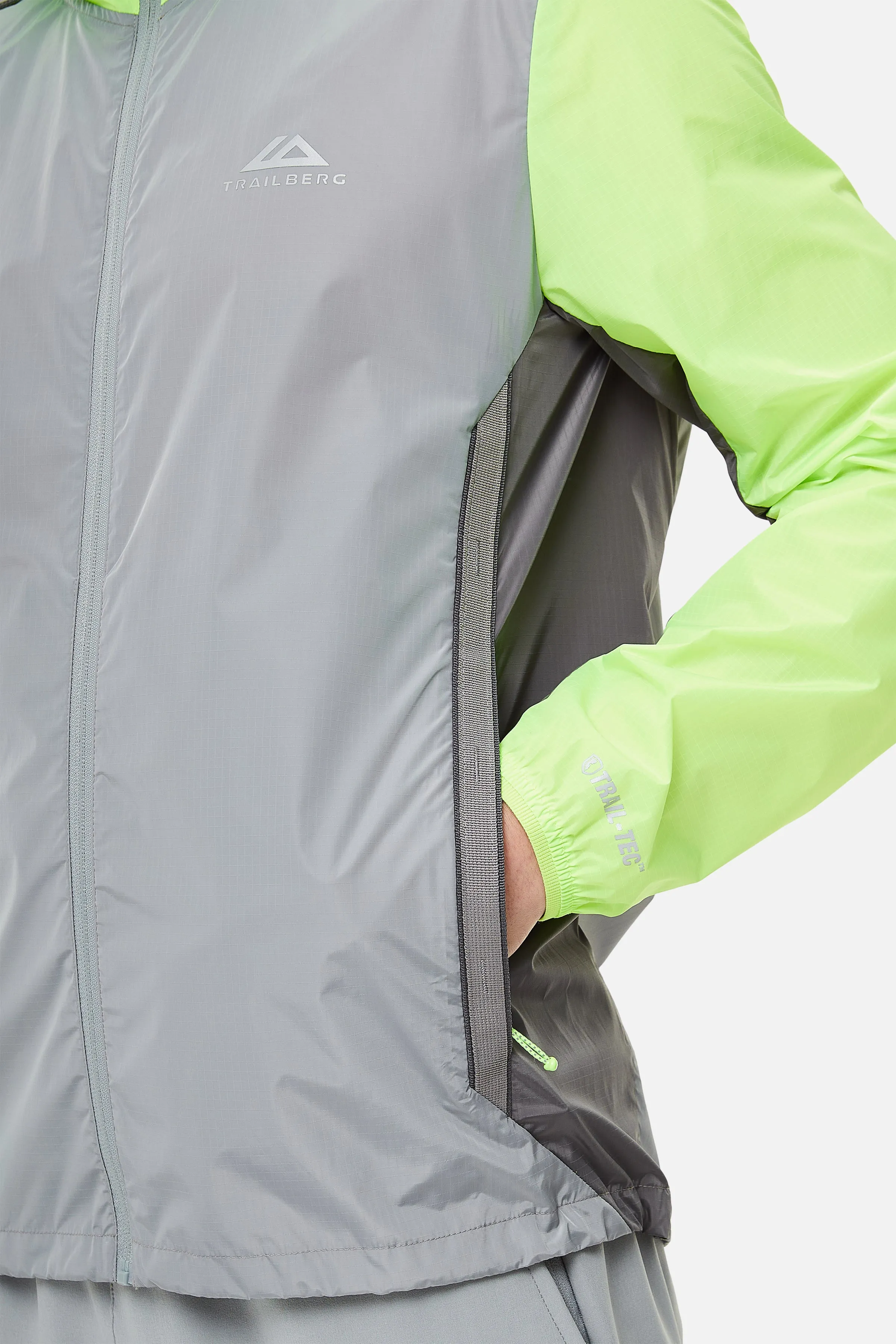 Trailberg Triathlon Windbreaker - Monument / Neon Lime