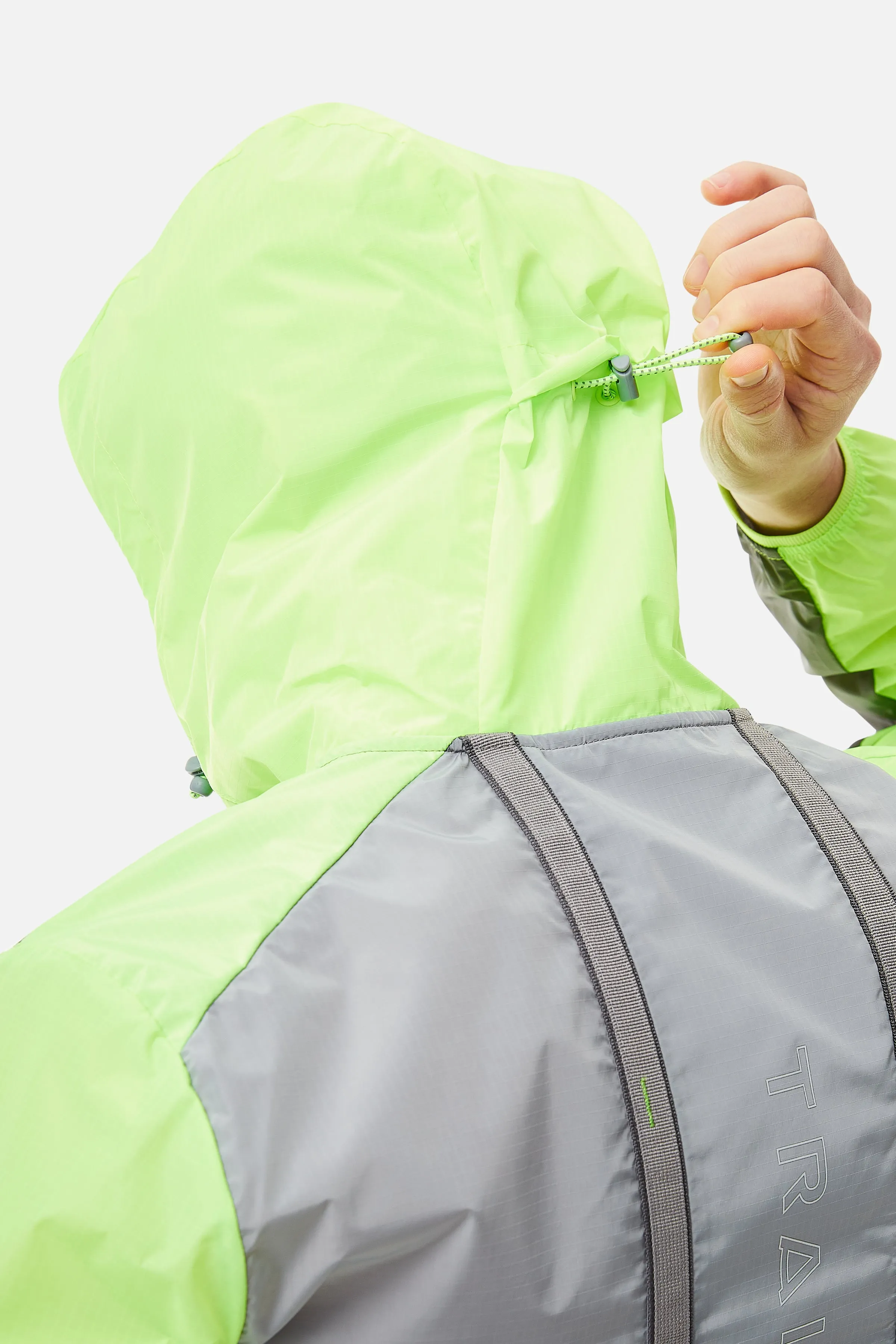 Trailberg Triathlon Windbreaker - Monument / Neon Lime