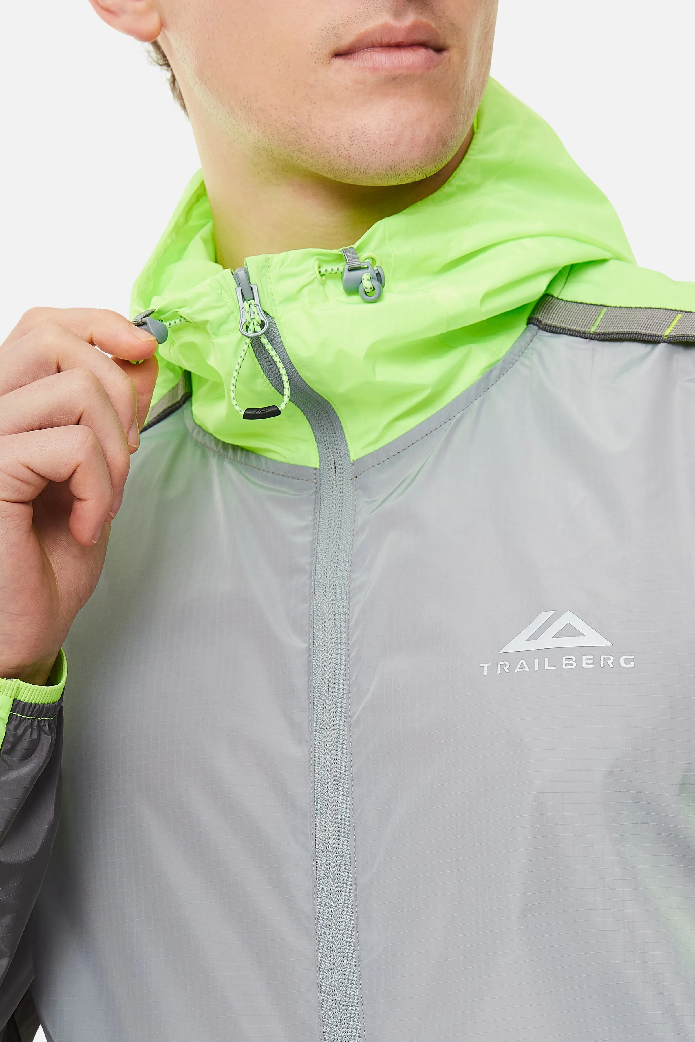 Trailberg Triathlon Windbreaker - Monument / Neon Lime