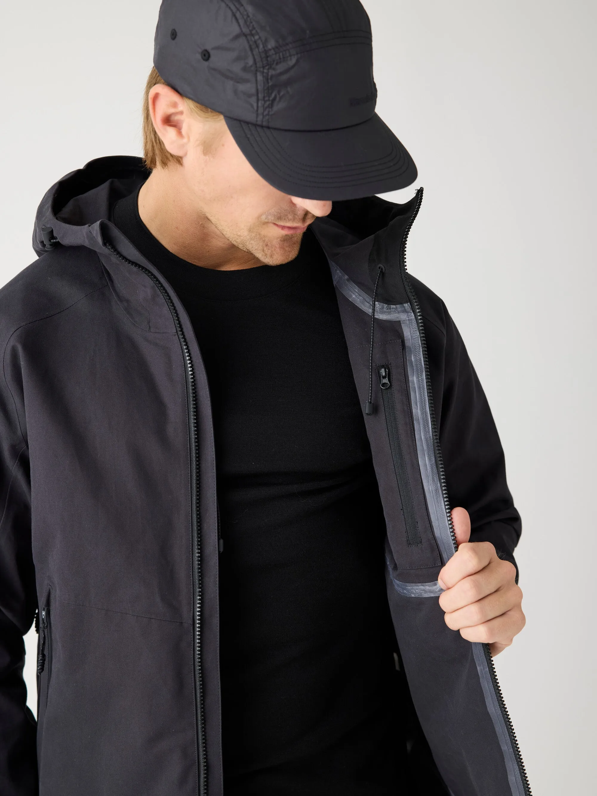 Vent Canvas 270 shell jacket - GOTS/Vegan - Black Jet